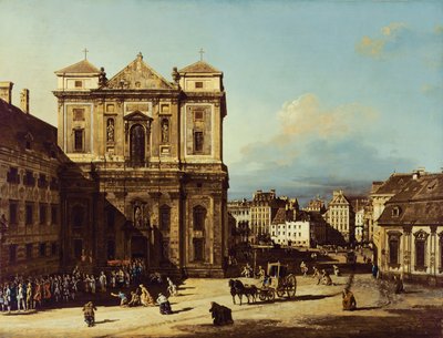 De Freyung in Wenen, uitzicht vanuit het noordwesten, ca. 1758 door Bernardo Bellotto